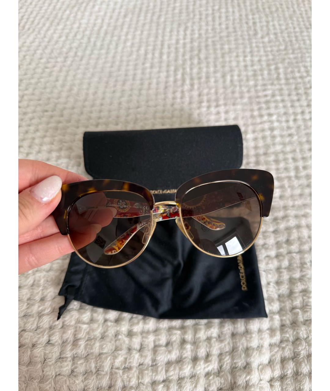 DOLCE&GABBANA Мульти пластиковые солнцезащитные очки, фото 8