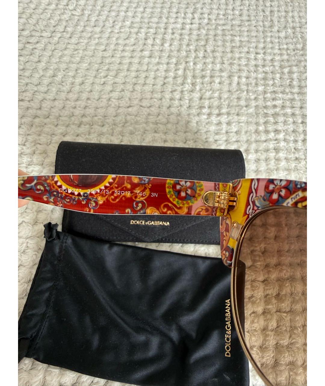 DOLCE&GABBANA Мульти пластиковые солнцезащитные очки, фото 6