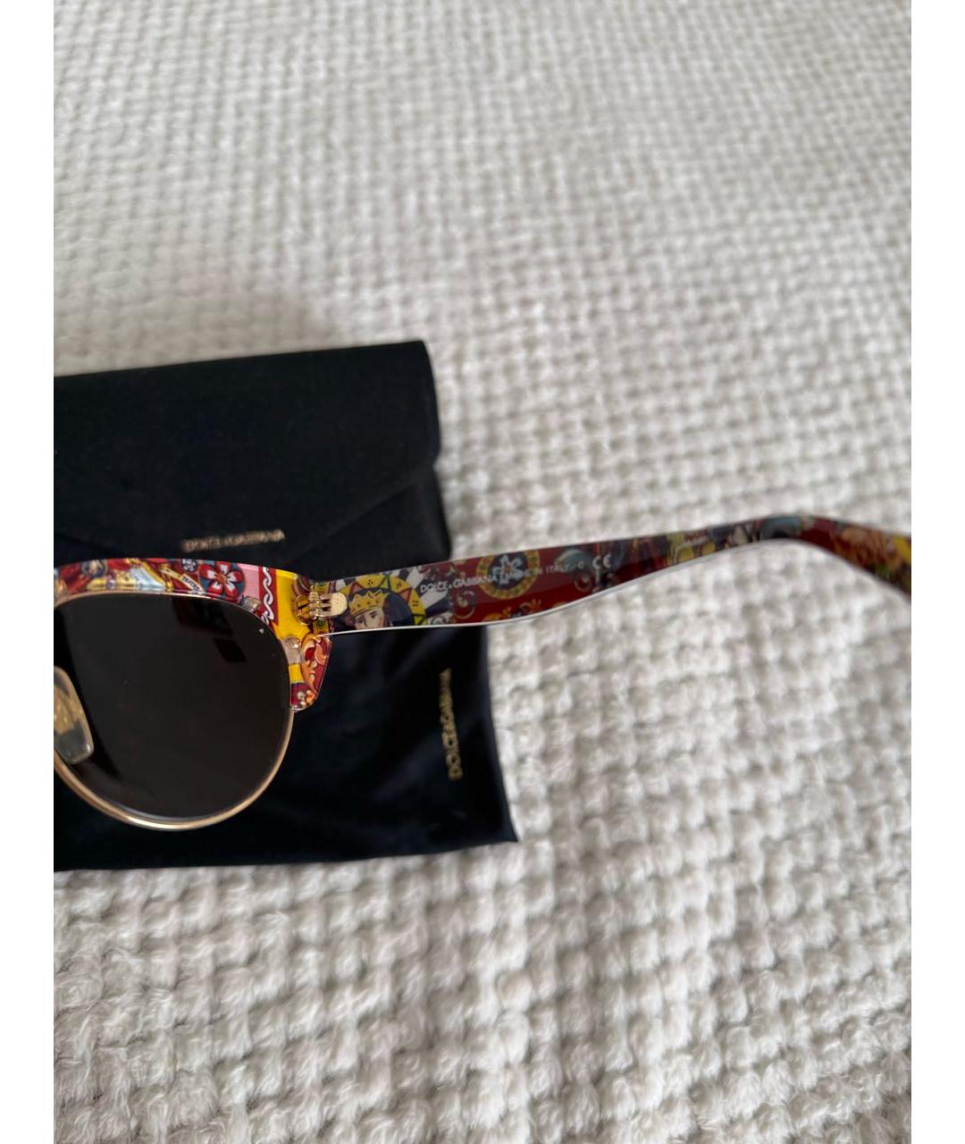 DOLCE&GABBANA Мульти пластиковые солнцезащитные очки, фото 4