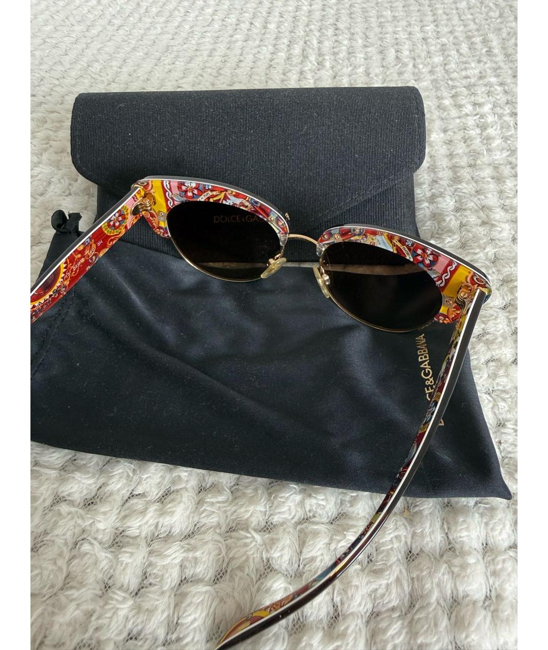 DOLCE&GABBANA Мульти пластиковые солнцезащитные очки, фото 3