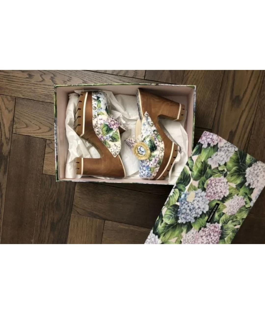 DOLCE&GABBANA Белые сабо, фото 4