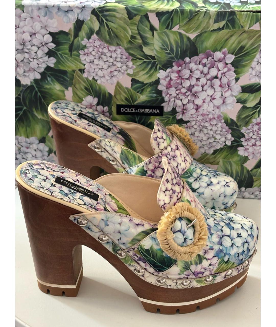 DOLCE&GABBANA Белые сабо, фото 7
