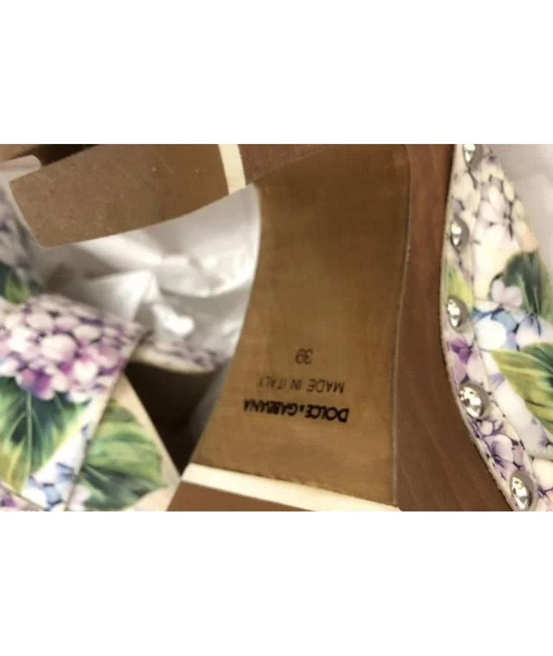 DOLCE&GABBANA Белые сабо, фото 5