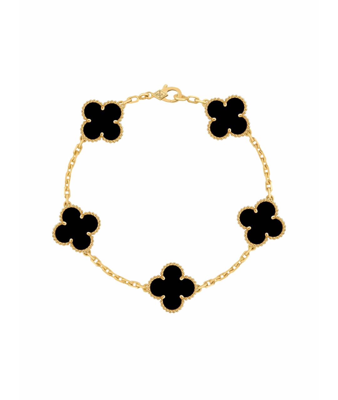 VAN CLEEF & ARPELS Черный браслет из желтого золота, фото 1