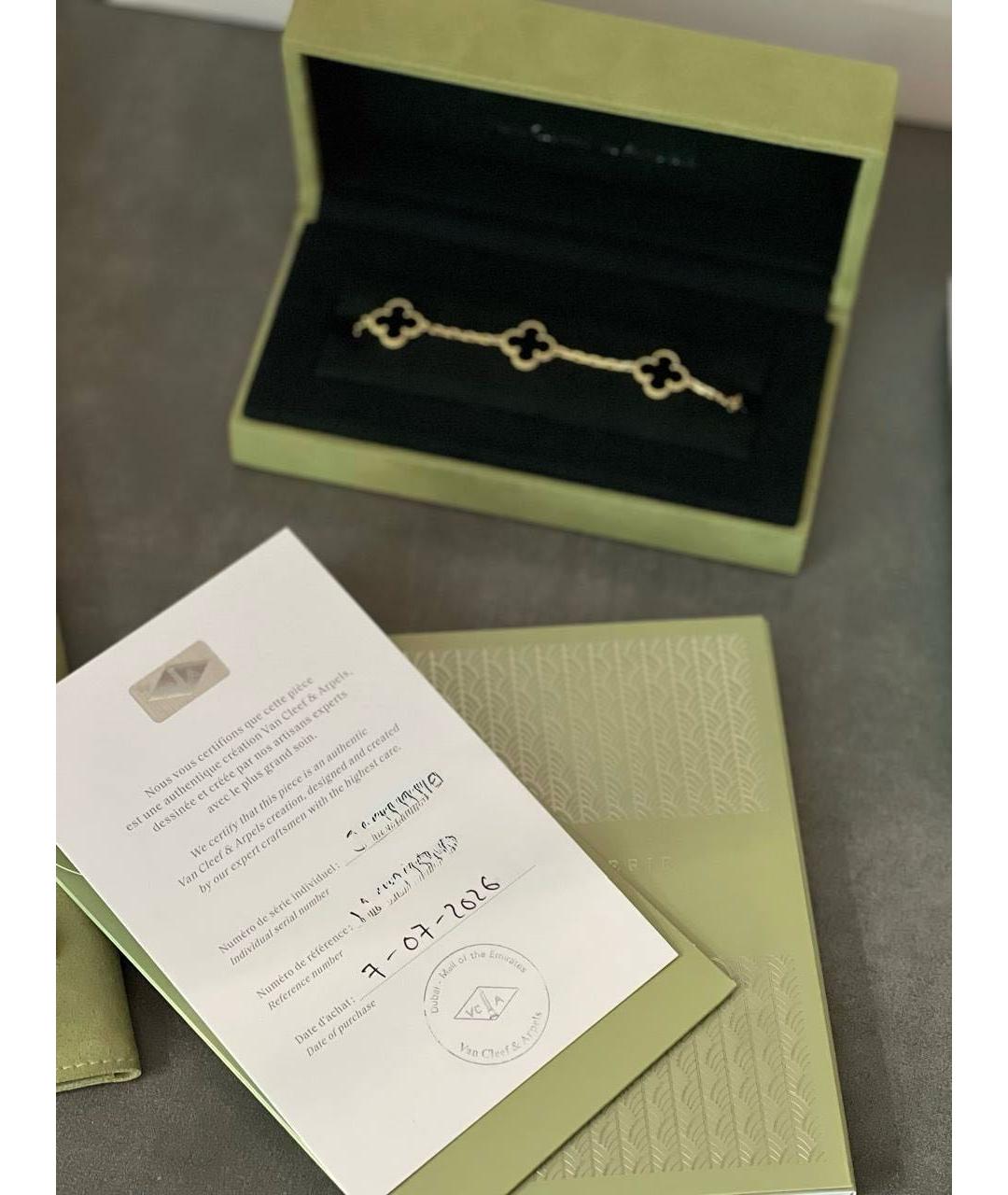 VAN CLEEF & ARPELS Черный браслет из желтого золота, фото 4