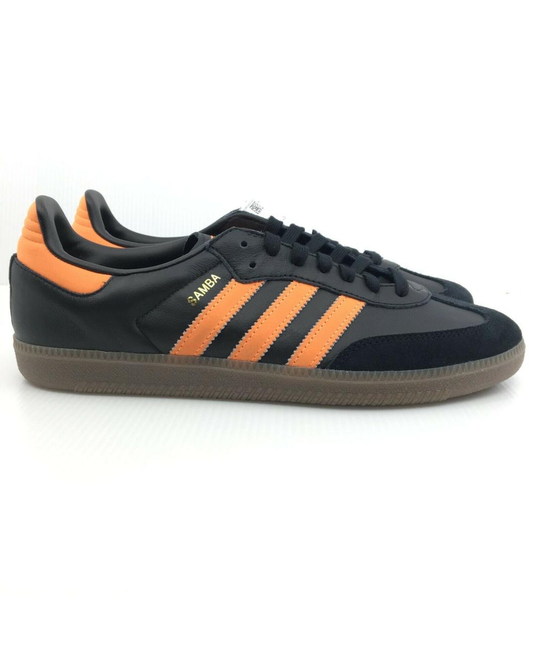 ADIDAS Черные кожаные низкие кроссовки / кеды, фото 7