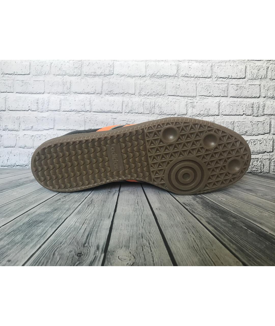 ADIDAS Черные кожаные низкие кроссовки / кеды, фото 6