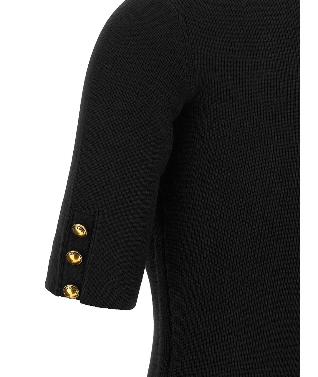 ELISABETTA FRANCHI Черное вискозное повседневное платье, фото 4