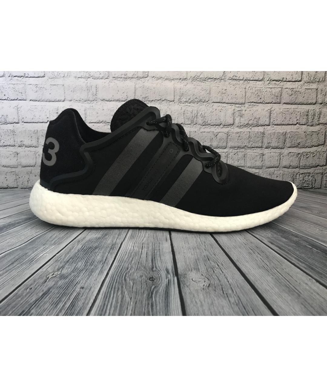 Y-3 Черные низкие кроссовки / кеды, фото 2