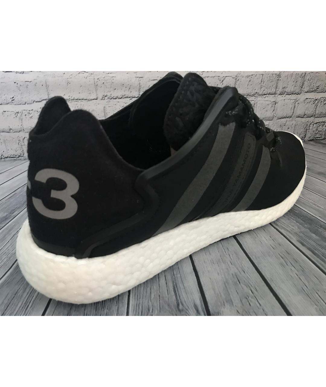 Y-3 Черные низкие кроссовки / кеды, фото 3
