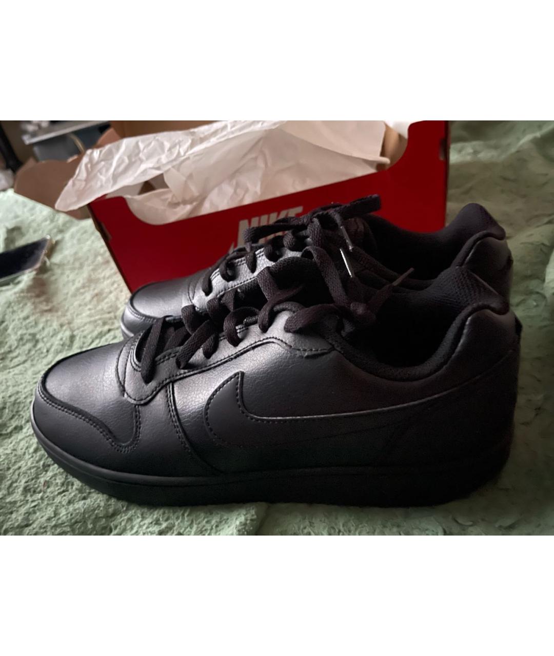 NIKE Черные кожаные кроссовки, фото 2