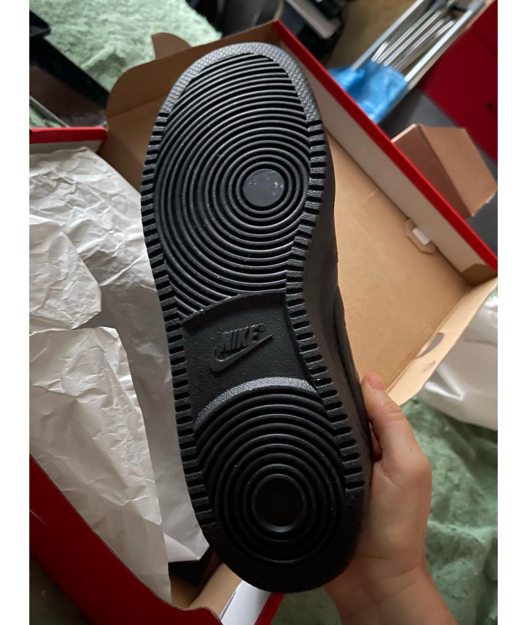 NIKE Черные кожаные кроссовки, фото 3