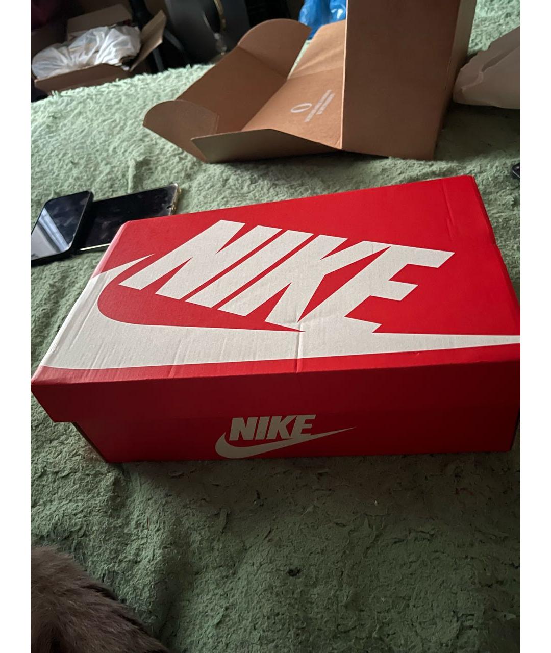 NIKE Черные кожаные кроссовки, фото 4