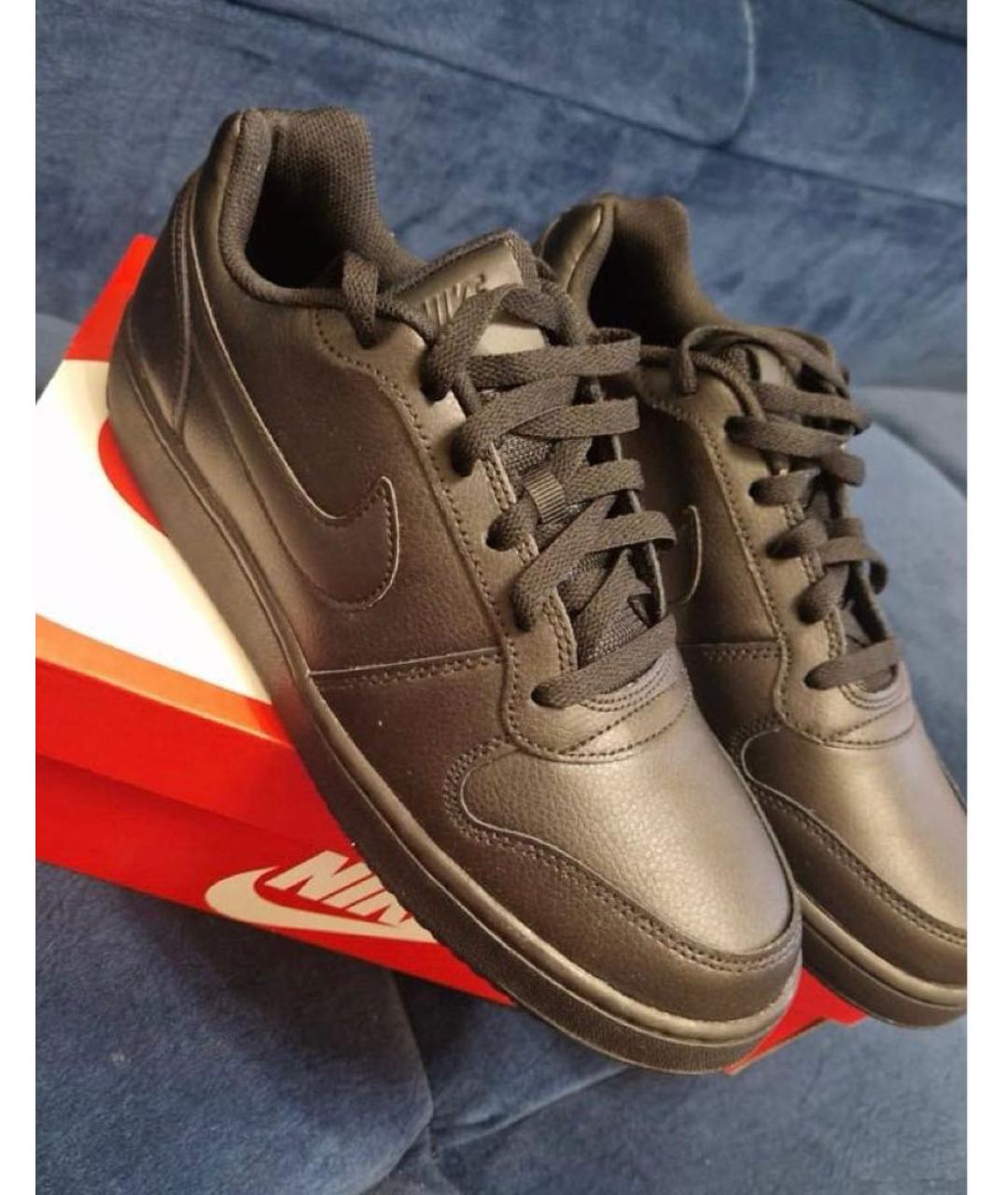 NIKE Черные кожаные кроссовки, фото 7