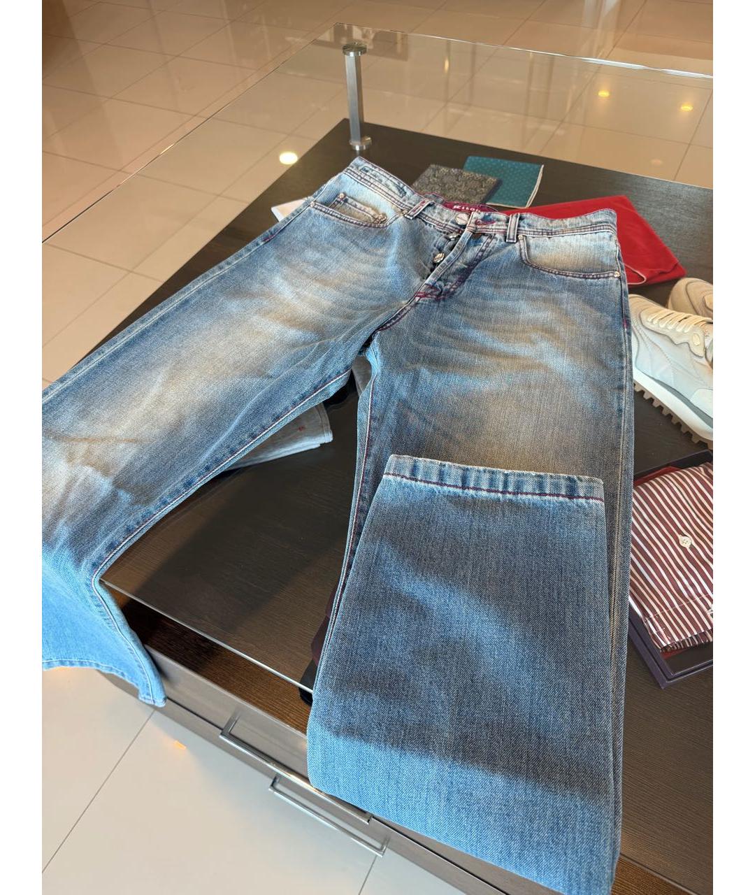 KITON Синие хлопковые джинсы скинни, фото 5