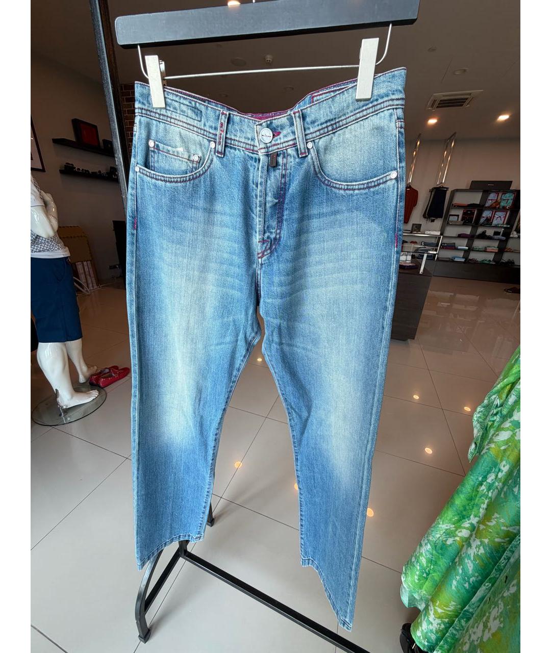 KITON Синие хлопковые джинсы скинни, фото 8