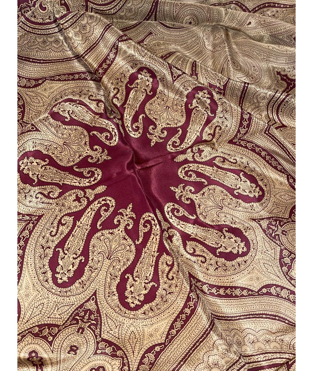 PIERRE BALMAIN Бордовый шелковый платок, фото 4