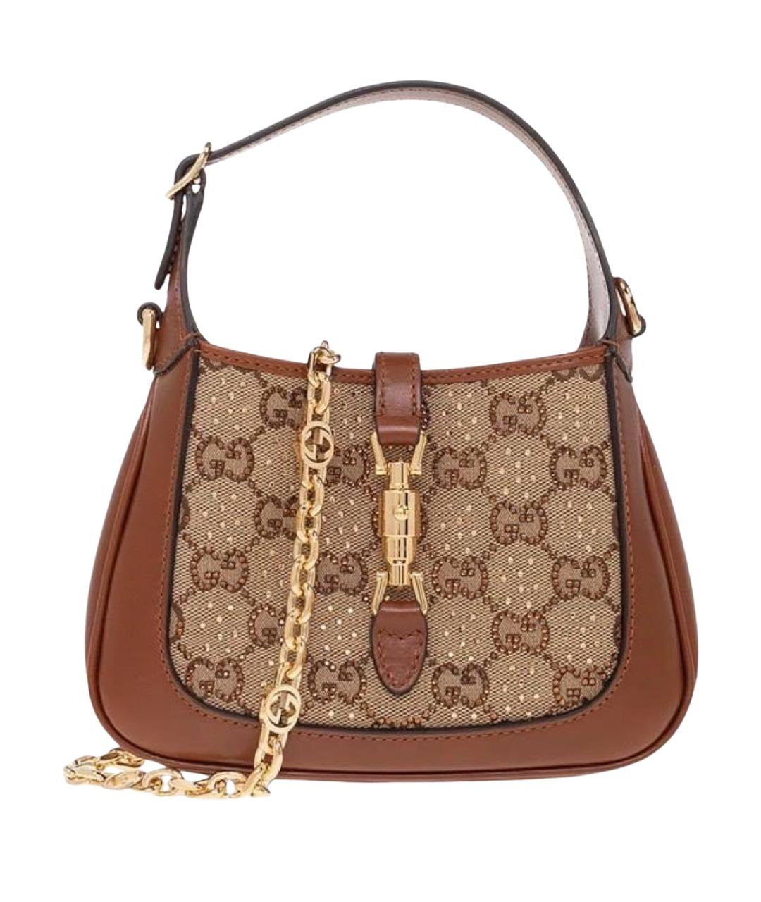 GUCCI Коричневая канва сумка через плечо, фото 1