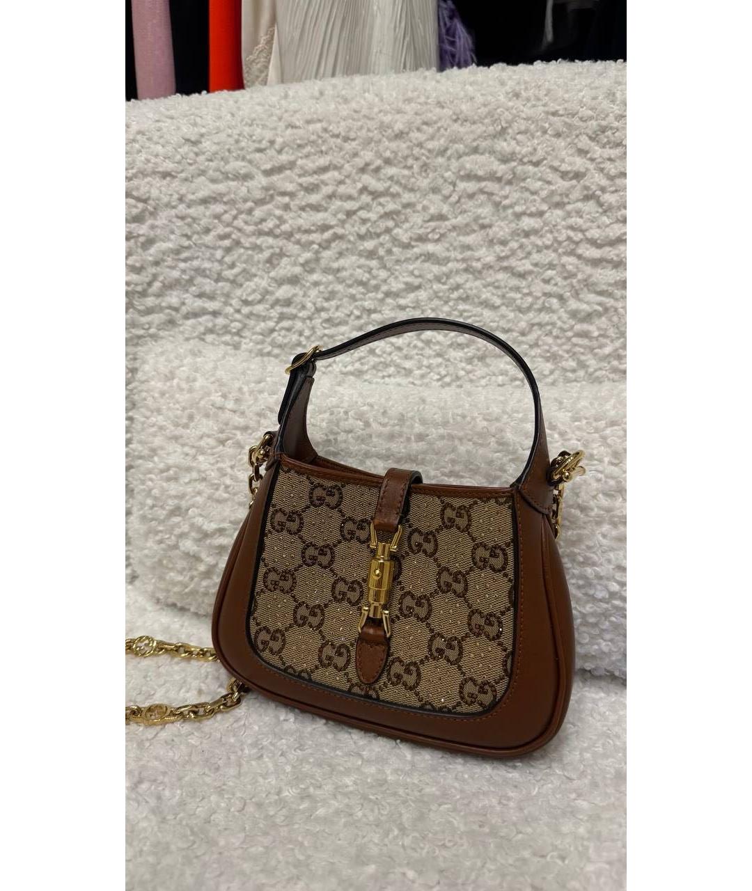 GUCCI Коричневая канва сумка через плечо, фото 8