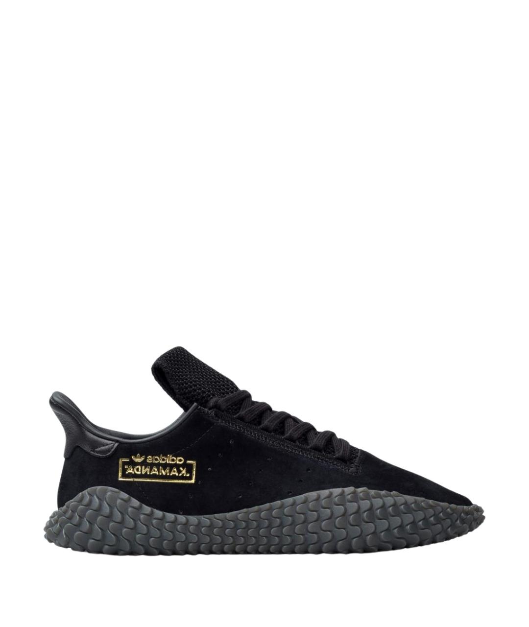 ADIDAS Черные замшевые низкие кроссовки / кеды, фото 1