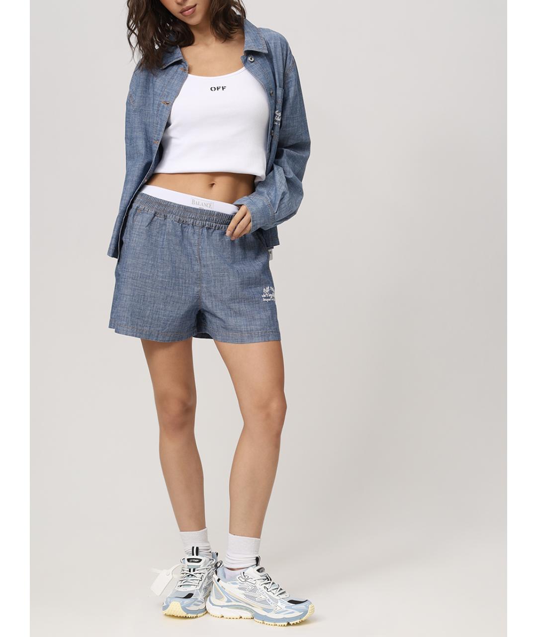 OFF-WHITE Синие шорты, фото 2
