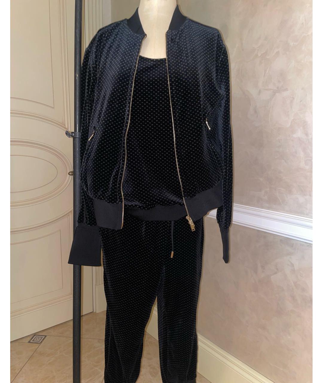 SONIA RYKIEL Черный вискозный костюм с брюками, фото 9