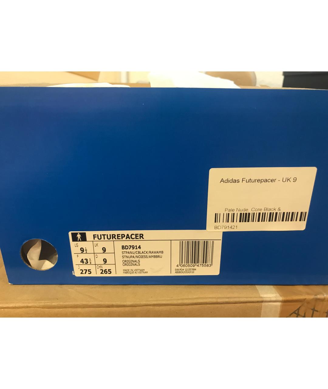 ADIDAS Бежевые кожаные низкие кроссовки / кеды, фото 6