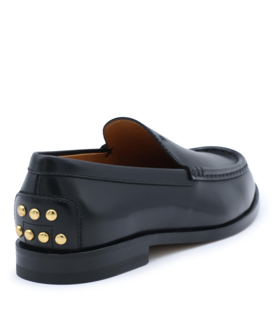 TOD'S Черные кожаные лоферы, фото 3