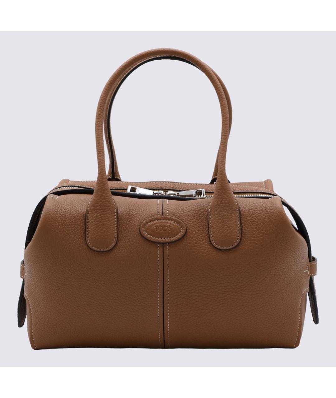 TOD'S Коричневая кожаная сумка тоут, фото 2