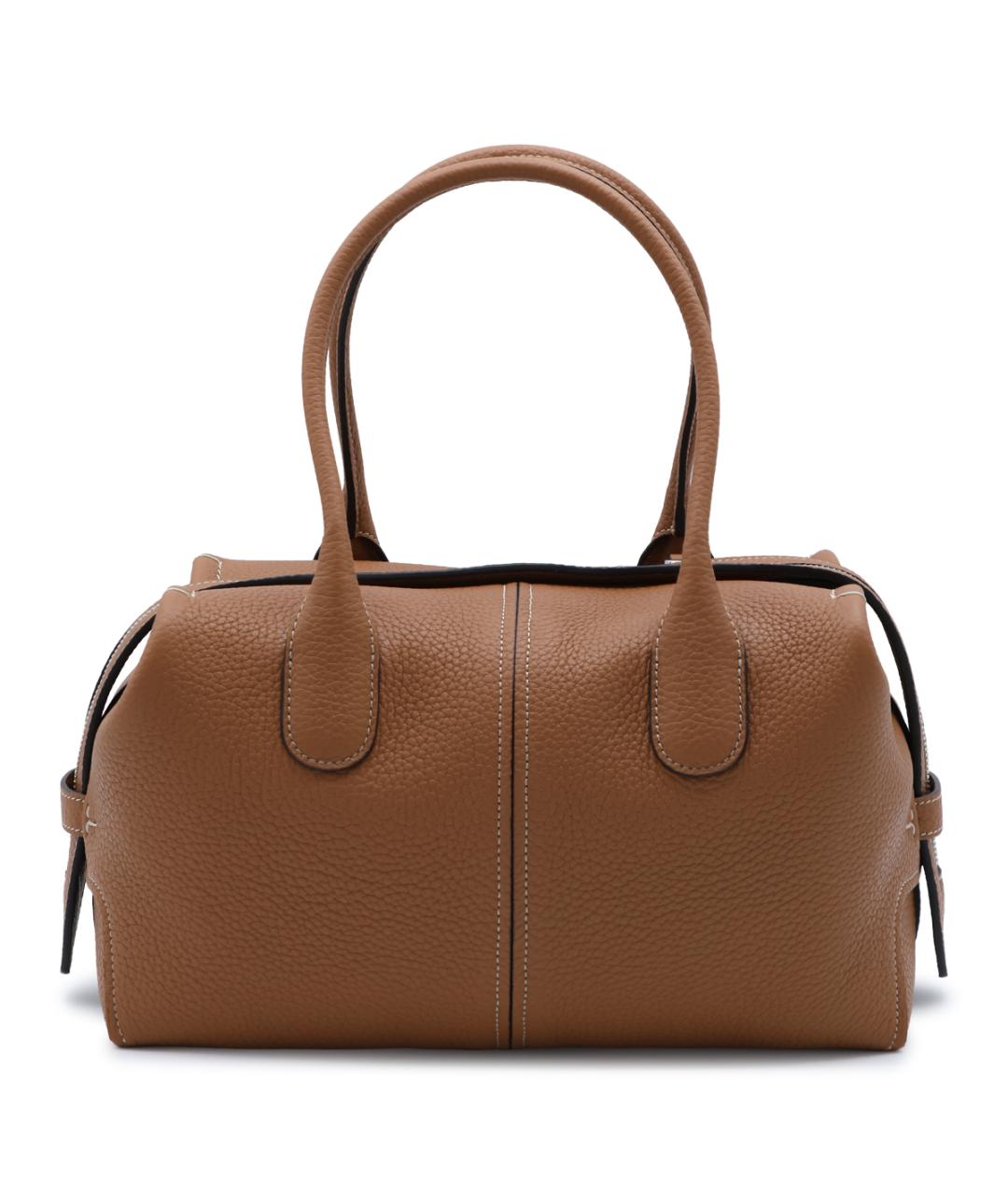TOD'S Коричневая кожаная сумка тоут, фото 6