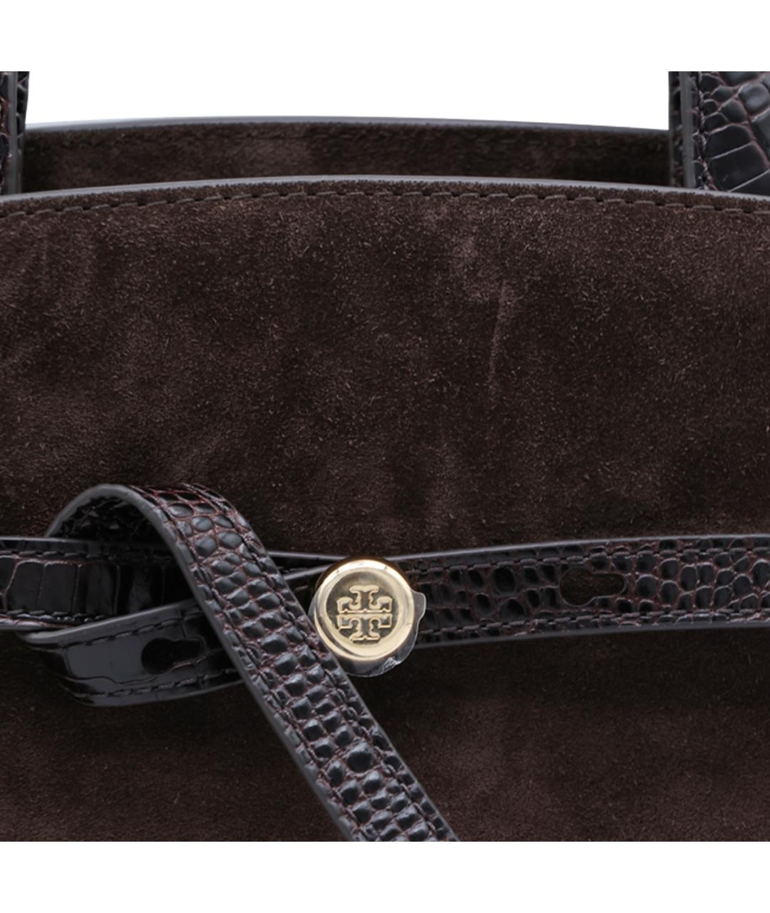 TORY BURCH Коричневая замшевая сумка тоут, фото 7
