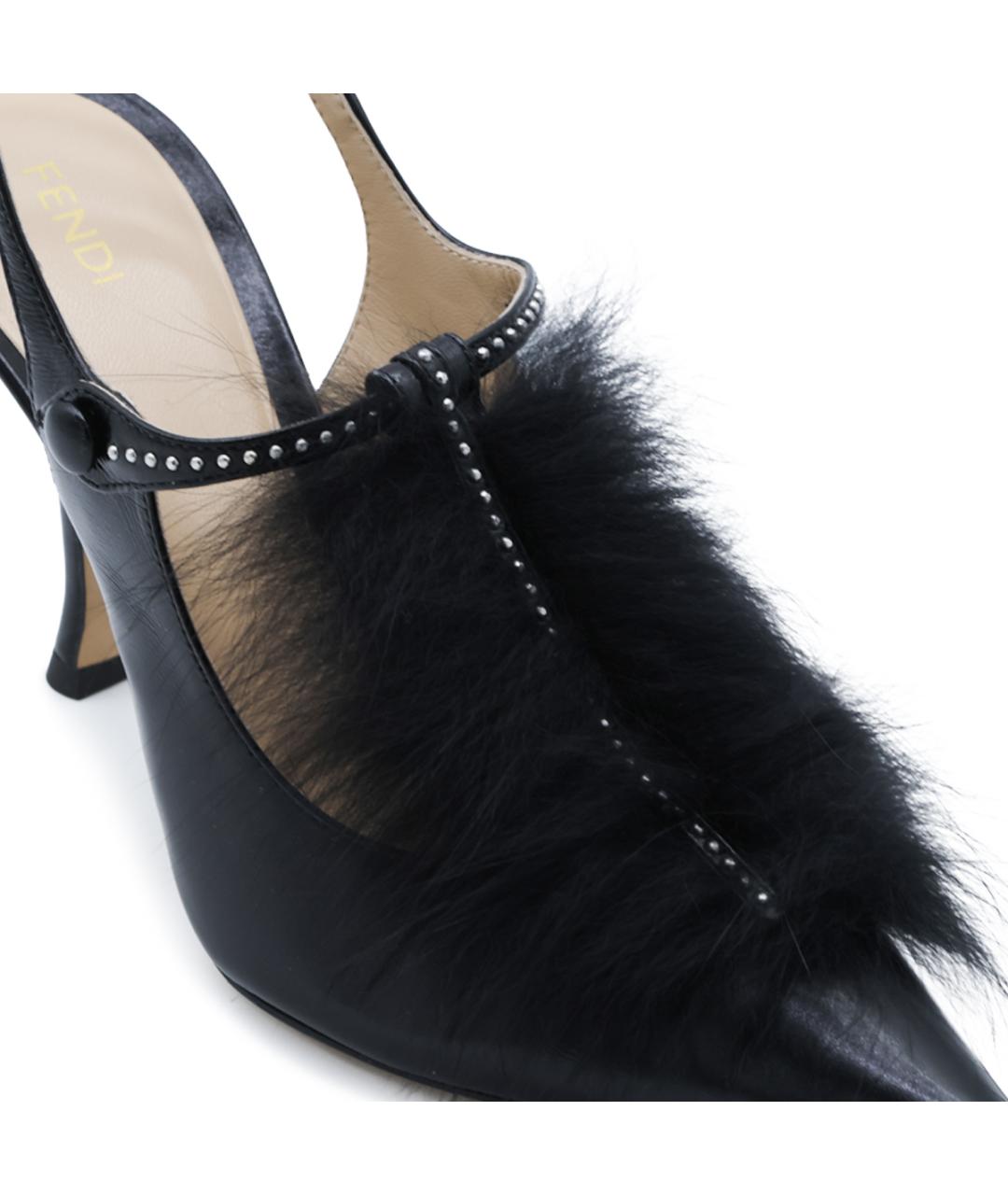 FENDI Черные кожаные туфли, фото 8