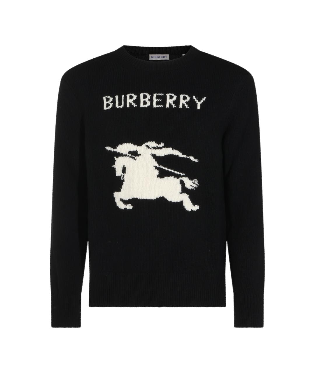 BURBERRY Черный шерстяной джемпер / свитер, фото 1