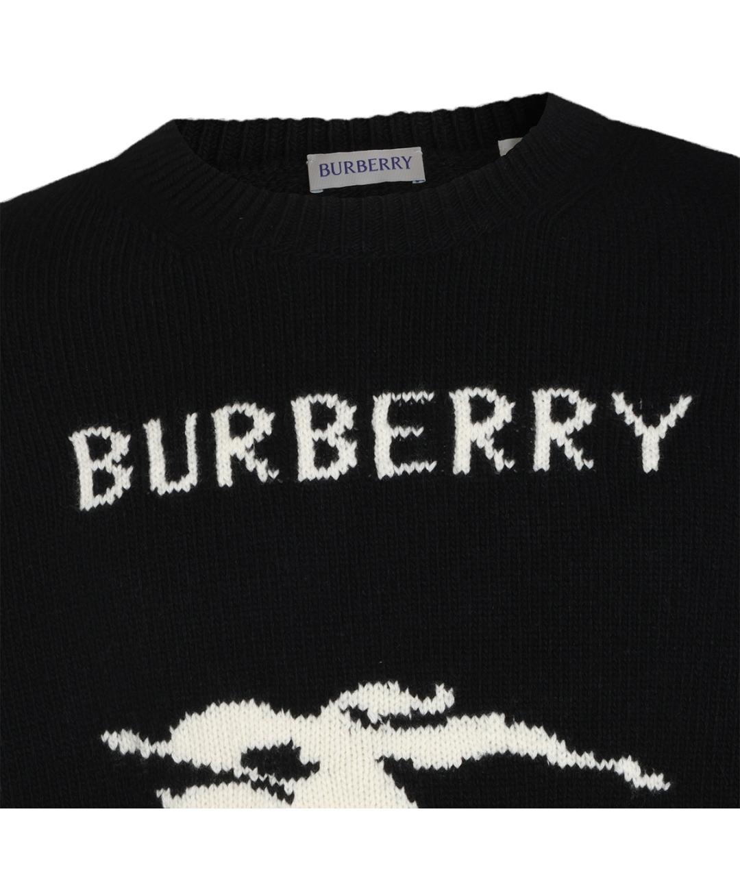 BURBERRY Черный шерстяной джемпер / свитер, фото 5