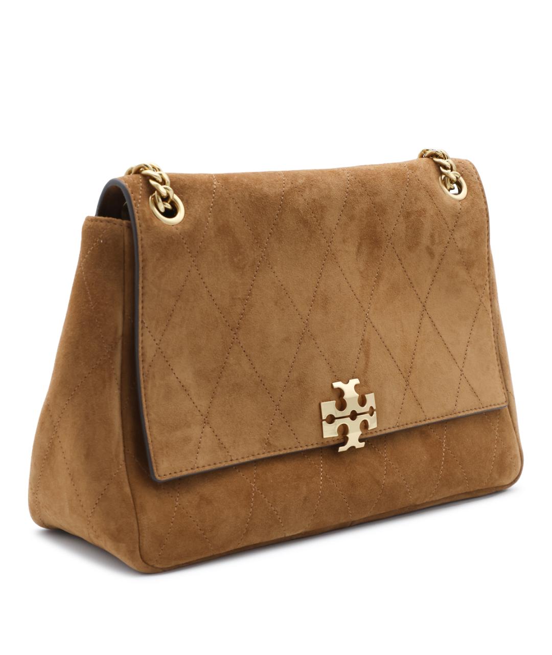 TORY BURCH Коричневая замшевая сумка через плечо, фото 3