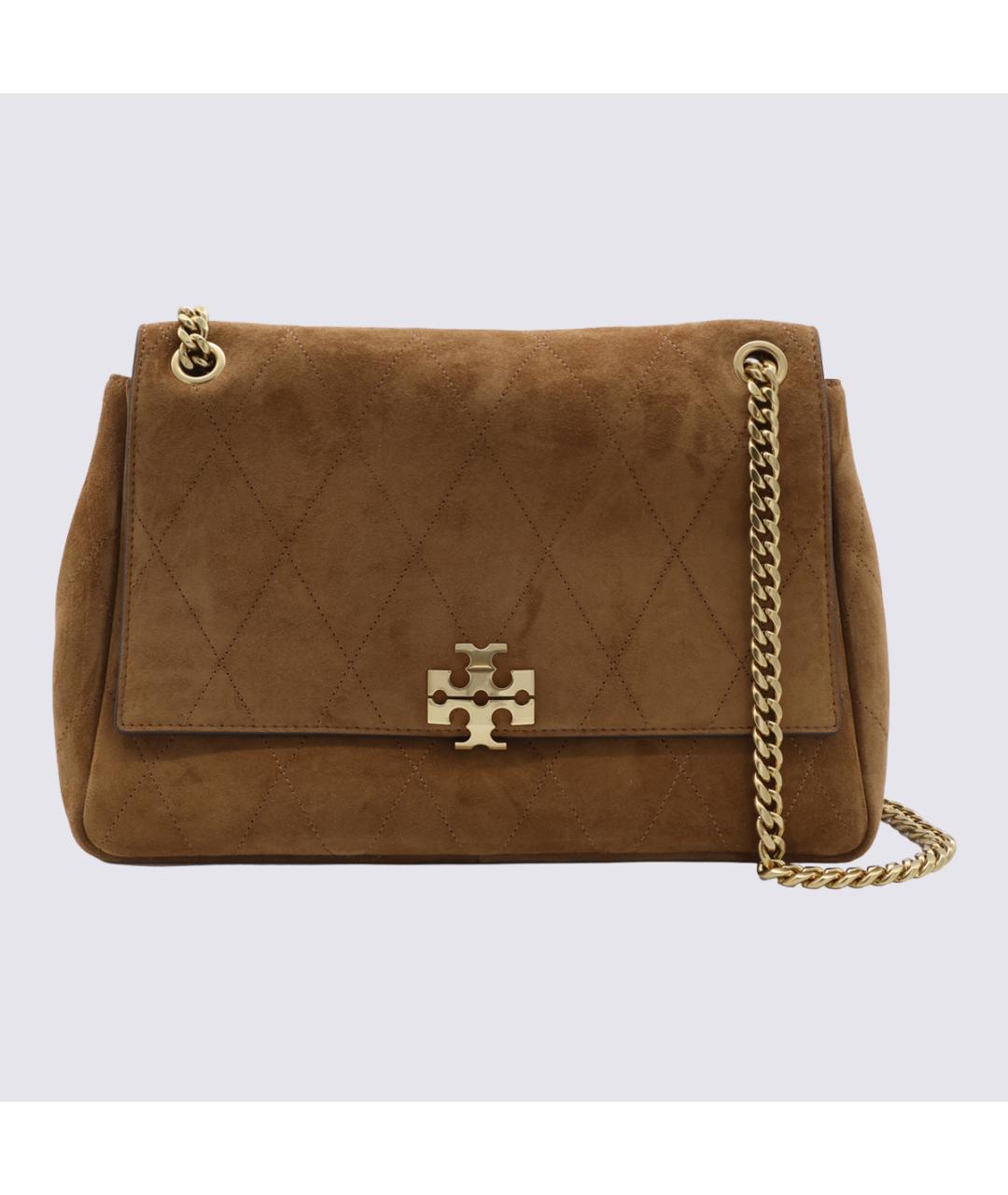 TORY BURCH Коричневая замшевая сумка через плечо, фото 2