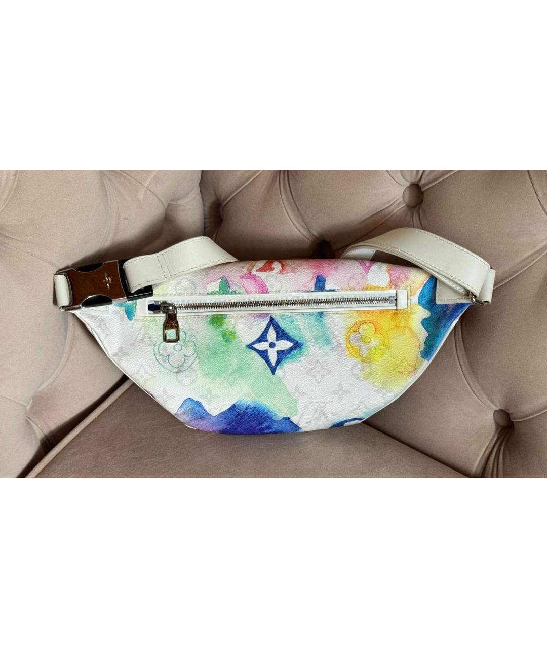 LOUIS VUITTON Белая канва поясная сумка, фото 2