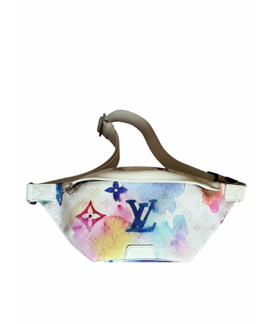 LOUIS VUITTON Белая канва поясная сумка, фото 1
