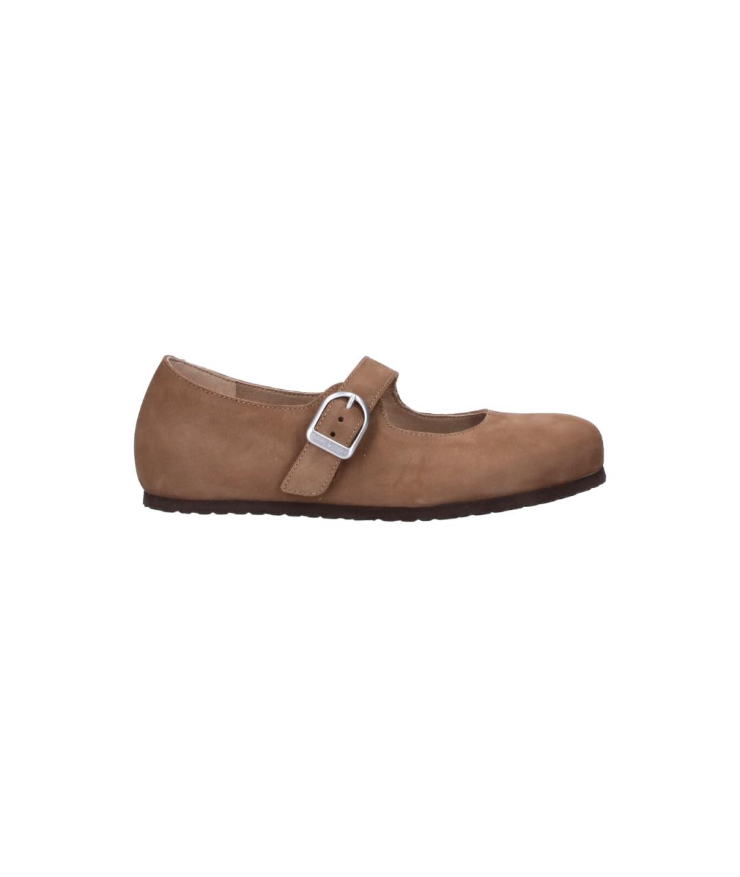BIRKENSTOCK Коричневые замшевые балетки, фото 1