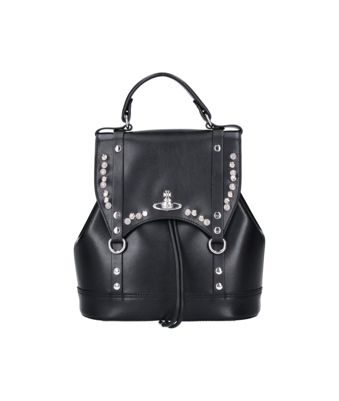 VIVIENNE WESTWOOD Черный кожаный рюкзак, фото 1