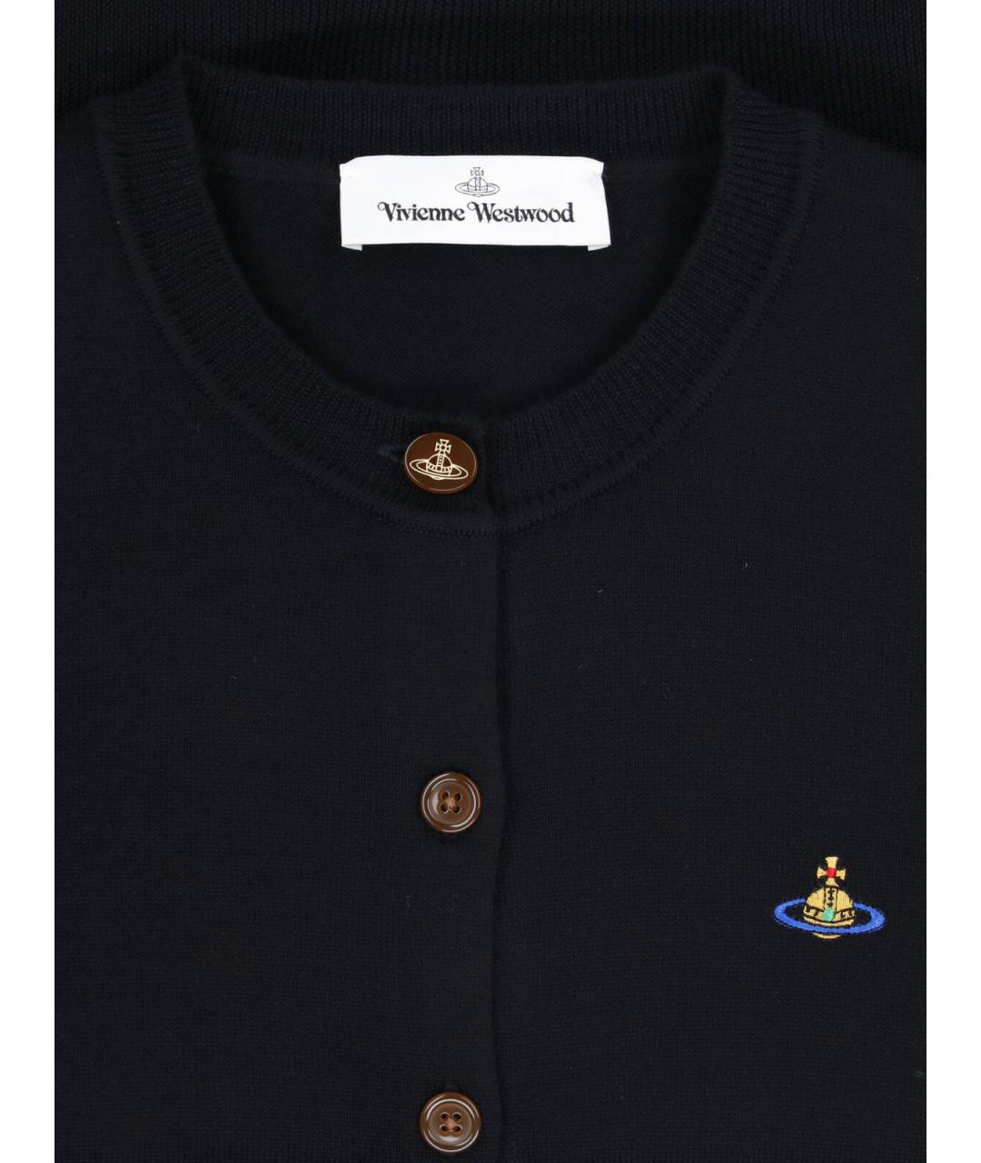 VIVIENNE WESTWOOD Черный шерстяной кардиган, фото 3