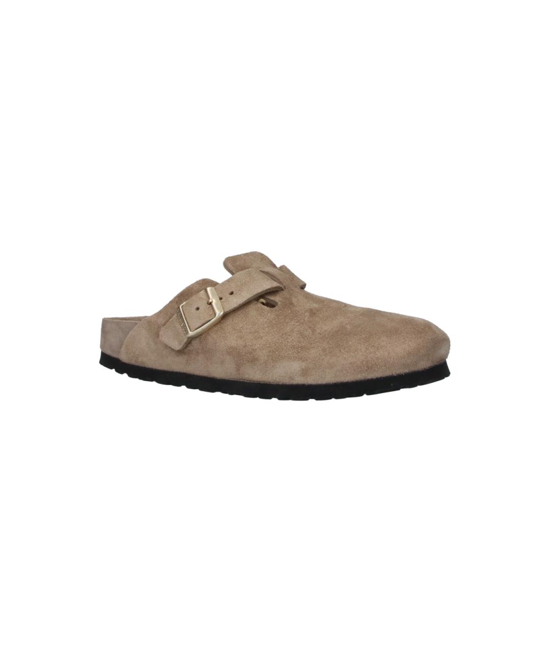 BIRKENSTOCK Коричневые замшевые сабо, фото 2