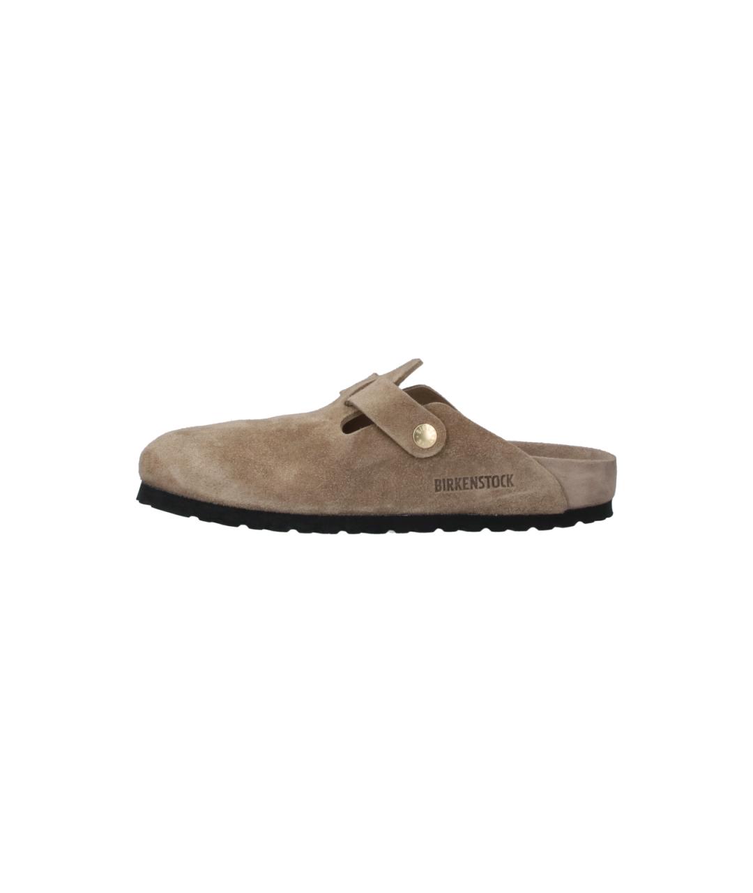 BIRKENSTOCK Коричневые замшевые сабо, фото 3