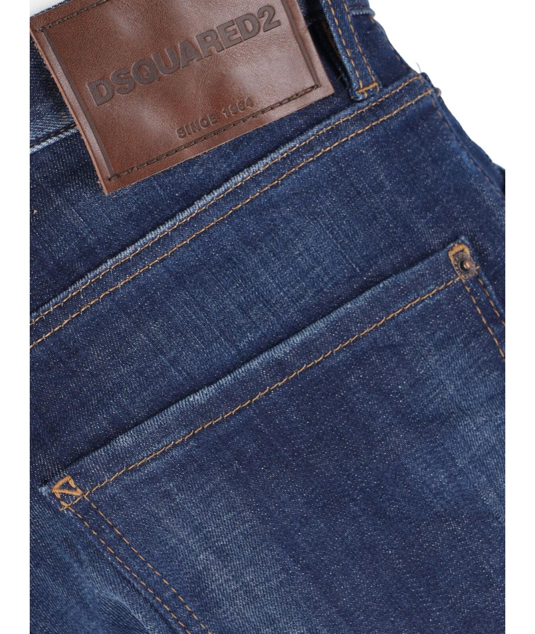 DSQUARED2 Синие хлопковые джинсы скинни, фото 4