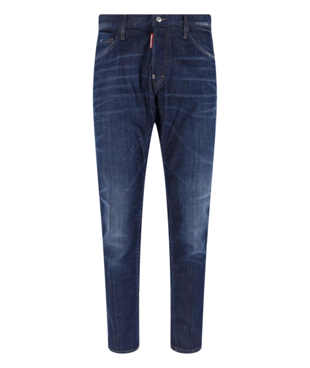 DSQUARED2 Синие хлопковые джинсы скинни, фото 1