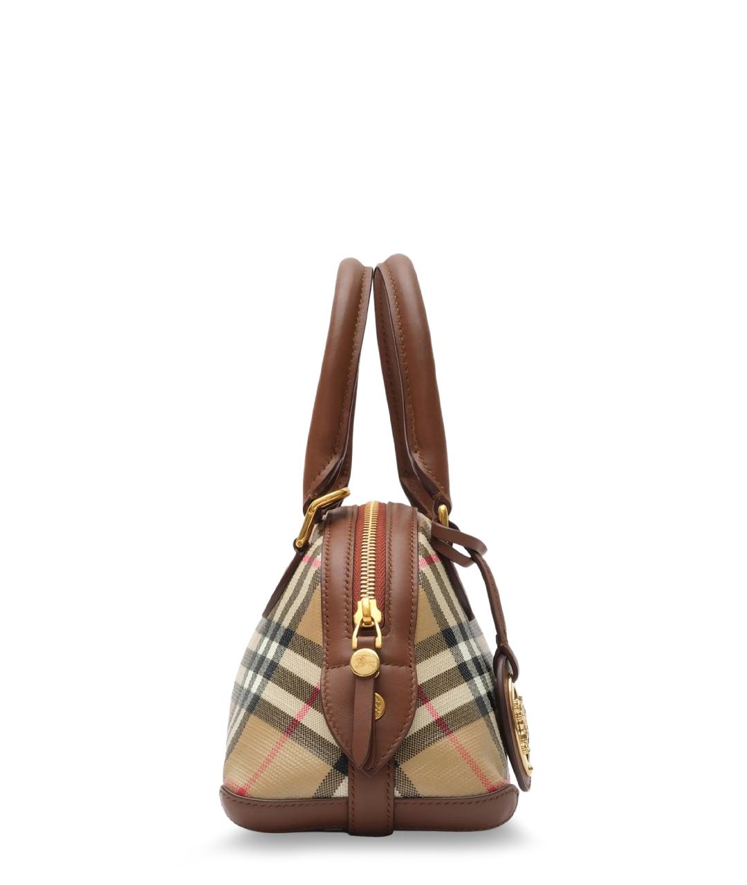 BURBERRY Бежевая канва сумка с короткими ручками, фото 3