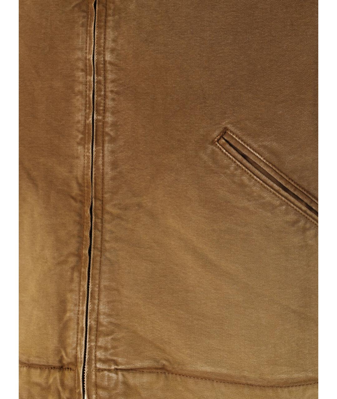 CARHARTT WIP Коричневая хлопковая куртка, фото 3