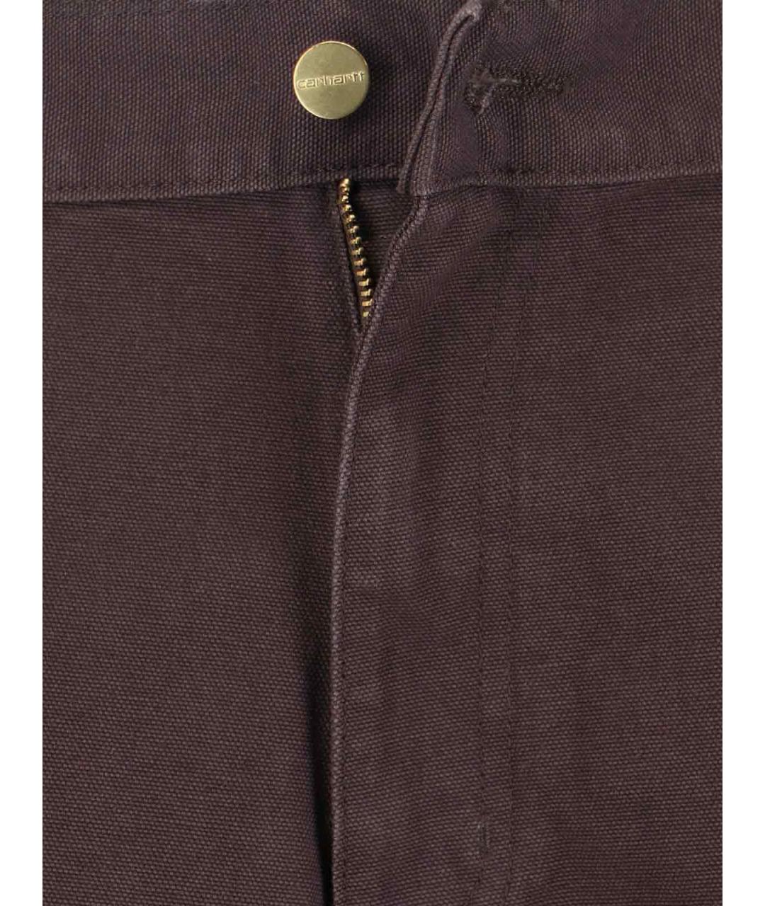 CARHARTT WIP Коричневые хлопковые повседневные брюки, фото 5
