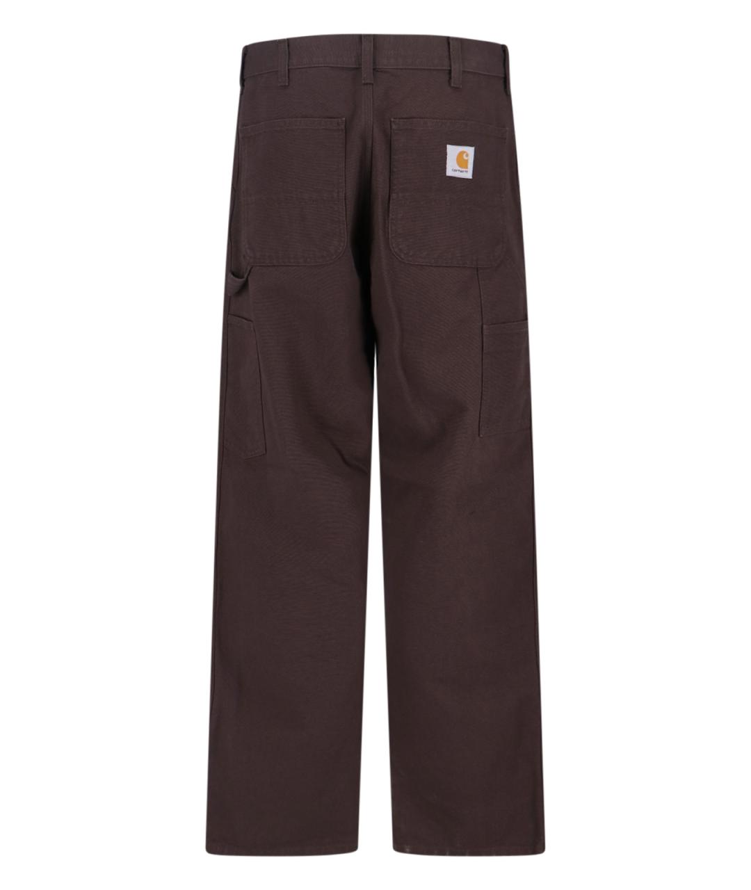 CARHARTT WIP Коричневые хлопковые повседневные брюки, фото 2