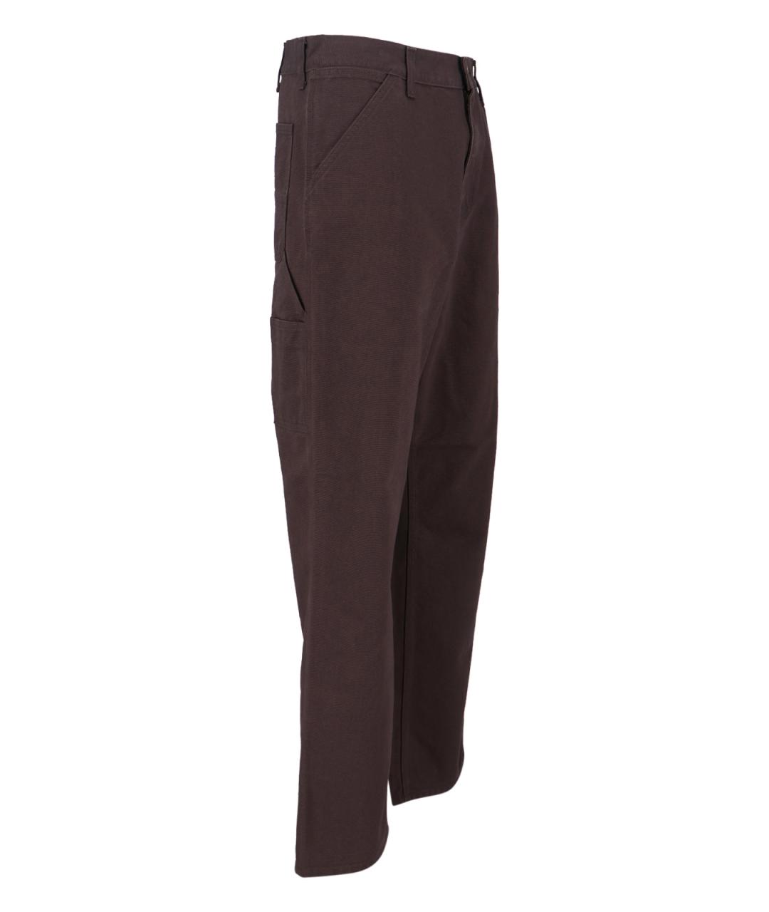 CARHARTT WIP Коричневые хлопковые повседневные брюки, фото 3